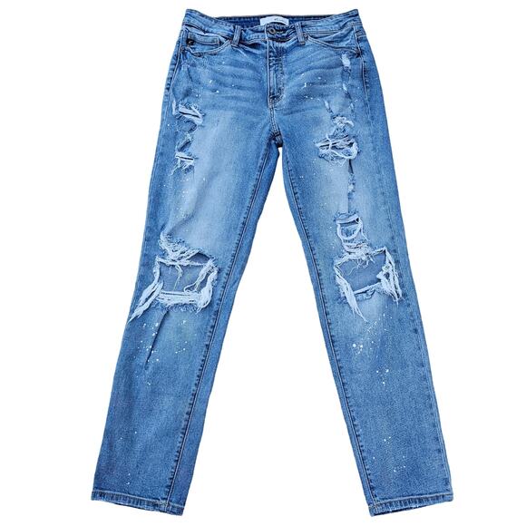 KanCan Denim - Distressed Boyfriend Jeans KanCan Shelly Size 9 / 28 Stretch Denim High Rise